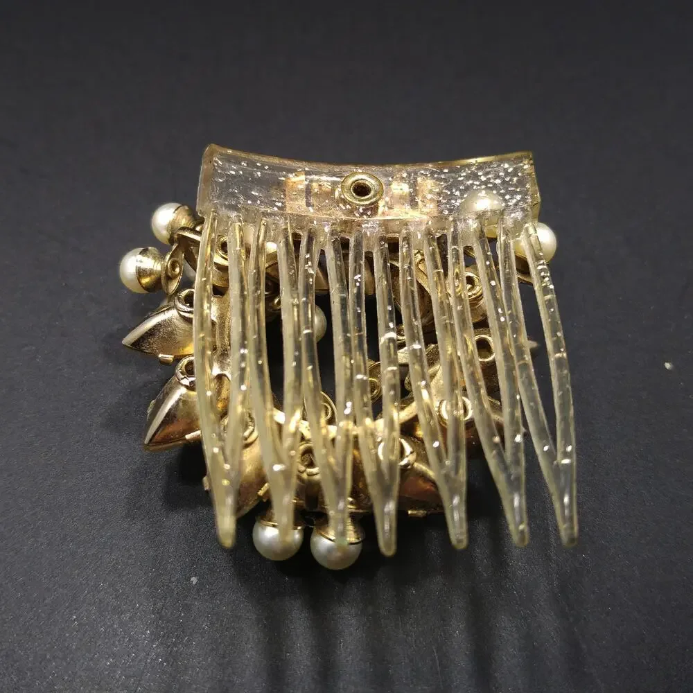 Vintage Wedding Hair Comb, Faux Pearls , 1950s, Bridal Hair Accessory, 2 Inches